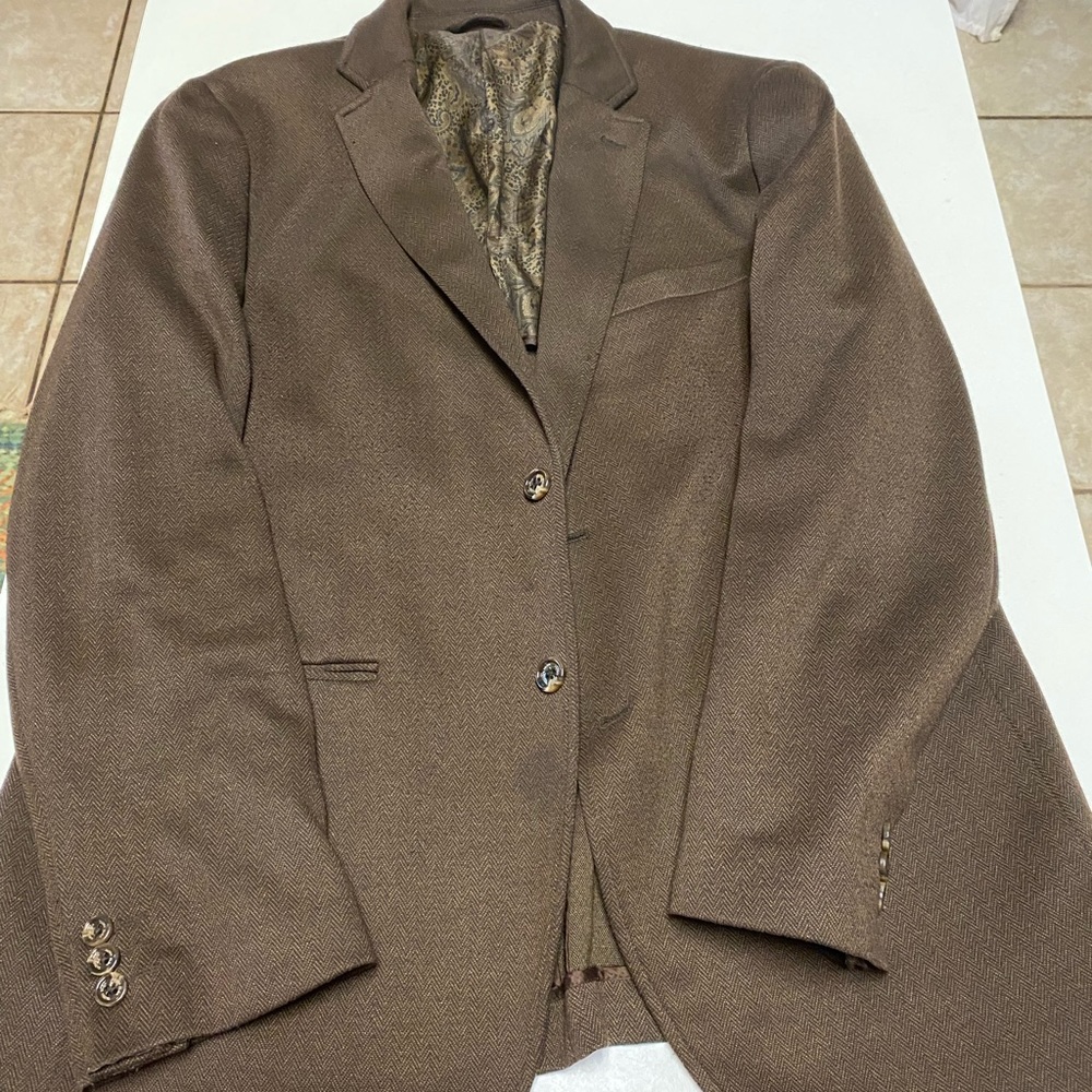 Tasso Elba mens brown blazer, size L